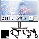 Dell 24" Monitor, Full HD, 16:9 IPS Panel, 100Hz Refresh Rate, LED, with HDMI 2.0 & DP to HDMI Cables, Business Ready - P2425