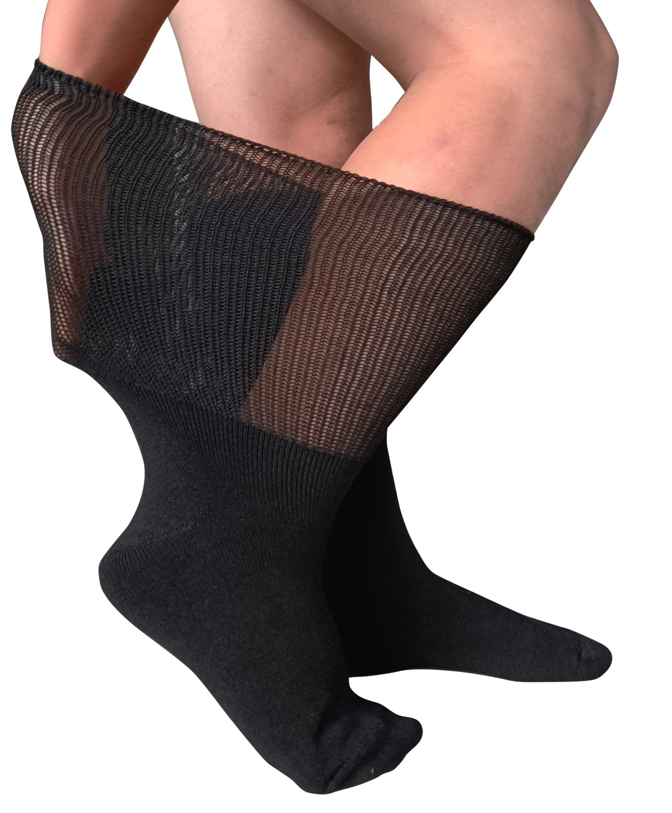 Extra Wide Socks for Diabetic Swollen Feet,Walking Boot Cast Liner, Non Binding Hospital Bariatric Lymphedema Sock for Men Women