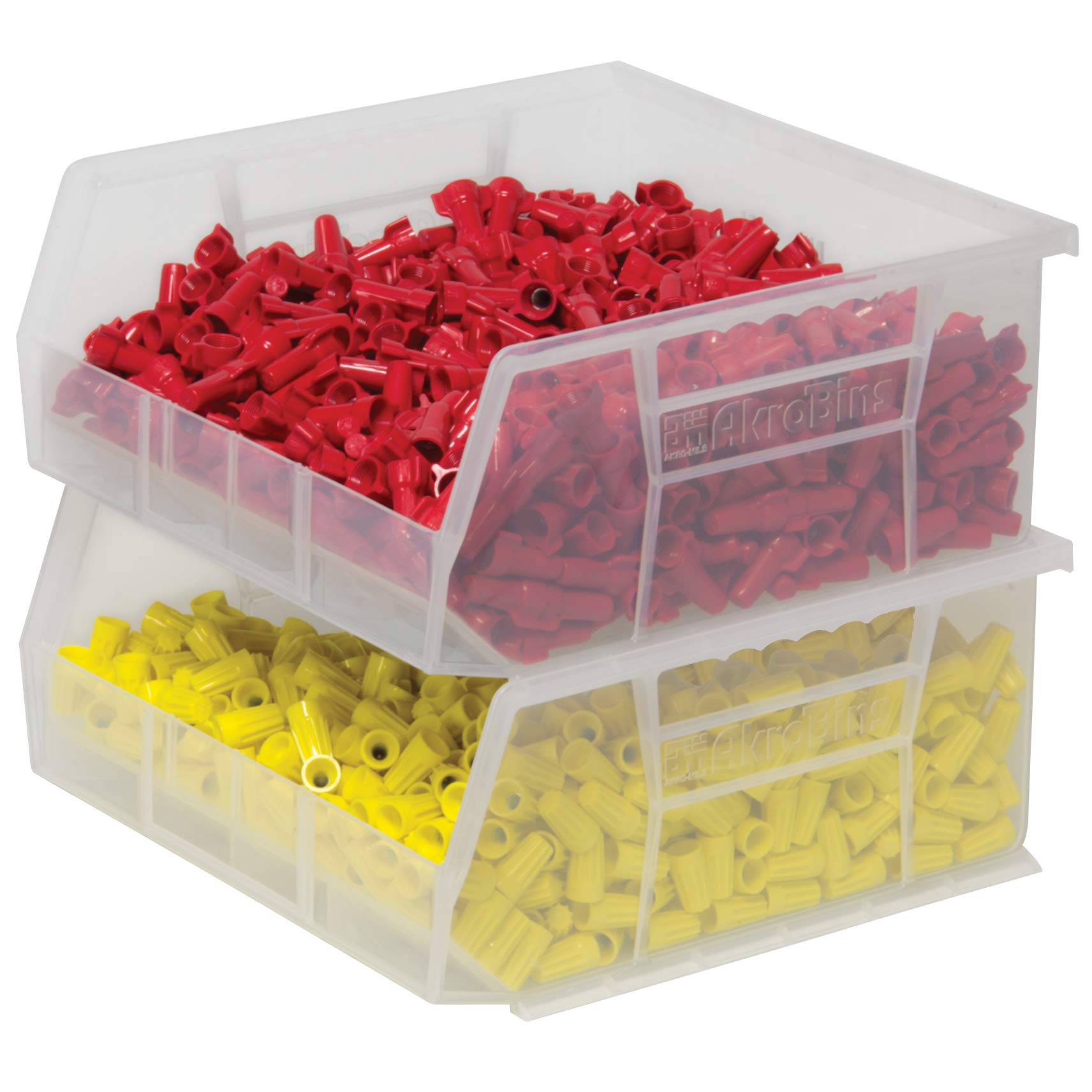 Akro-Mils 30235 AkroBins Plastic Storage Bins, Space-Saving Stackable Bins for Garage, Pantry, Craft Organization, 11