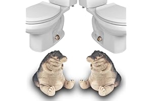 BAOKITOOK Toilet Bolt Covers,2PCS Toilet Bolt Caps,Cute Chubby Little Crocodile Toilet Bolt Covers Decorative,Easy installation Toilet Screw Cover Caps Set of 2 (Small-Eyed Crocodile)
