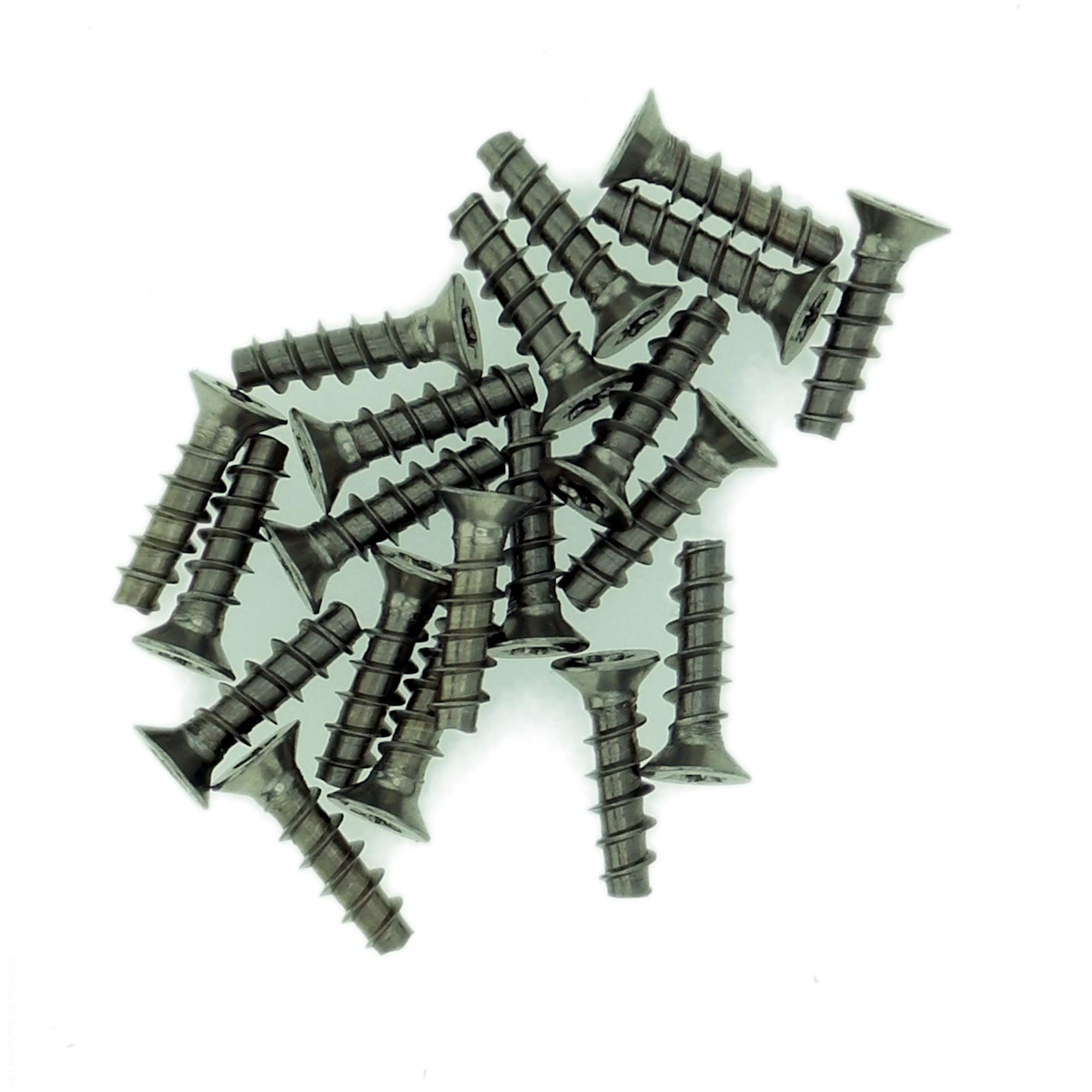 D4 (4mm x 8mm) TX Countersunk Screws for Plastic (Trilobular) - Stainless Steel (A2) (Pack of 20)