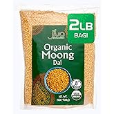 Jiva Organic Yellow Moong Dal 2 LB - Non-GMO, Gluten Free - Great for Kitchari - Split Yellow Mung Beans