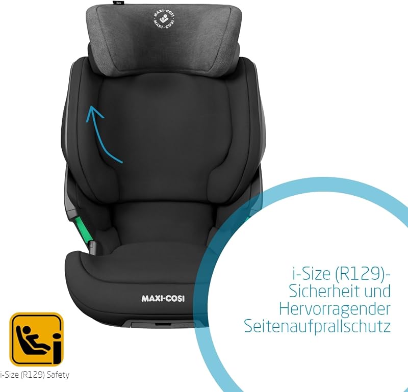 Kore i-Size ISOFiX Kindersitz, 100–150 cm, Authentic Black