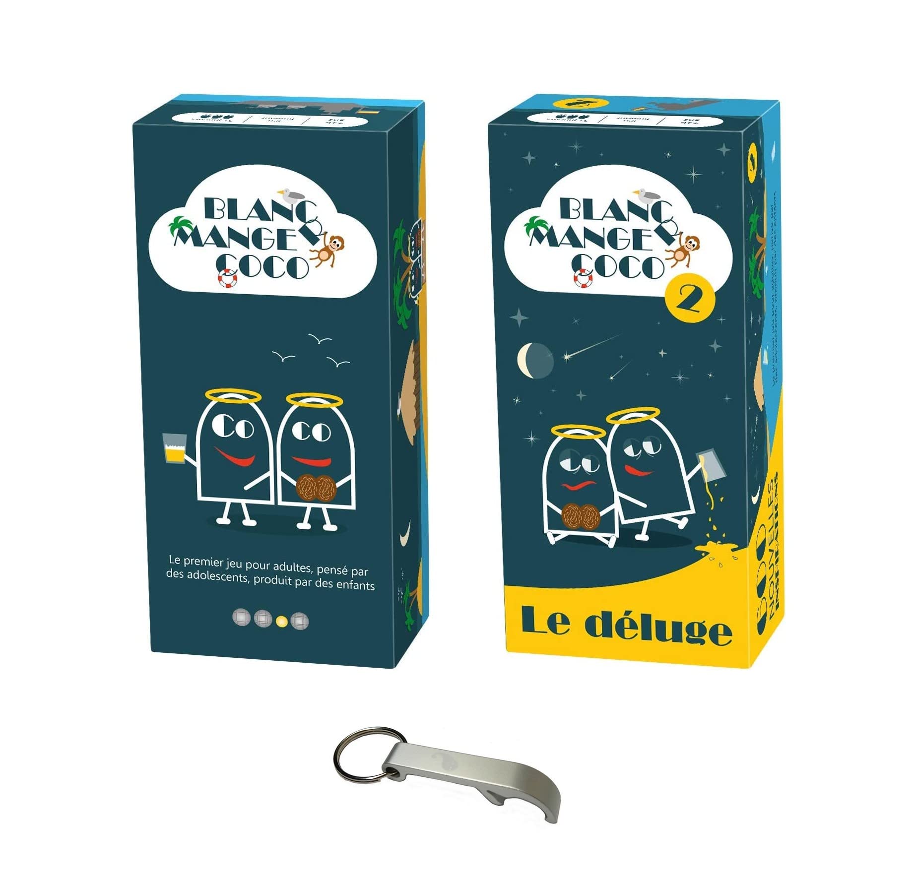 Set of Blanc Eating Coconut in French + Le Déluge + 1 Bottle Opener Blumie (BMC 1 + Déluge)