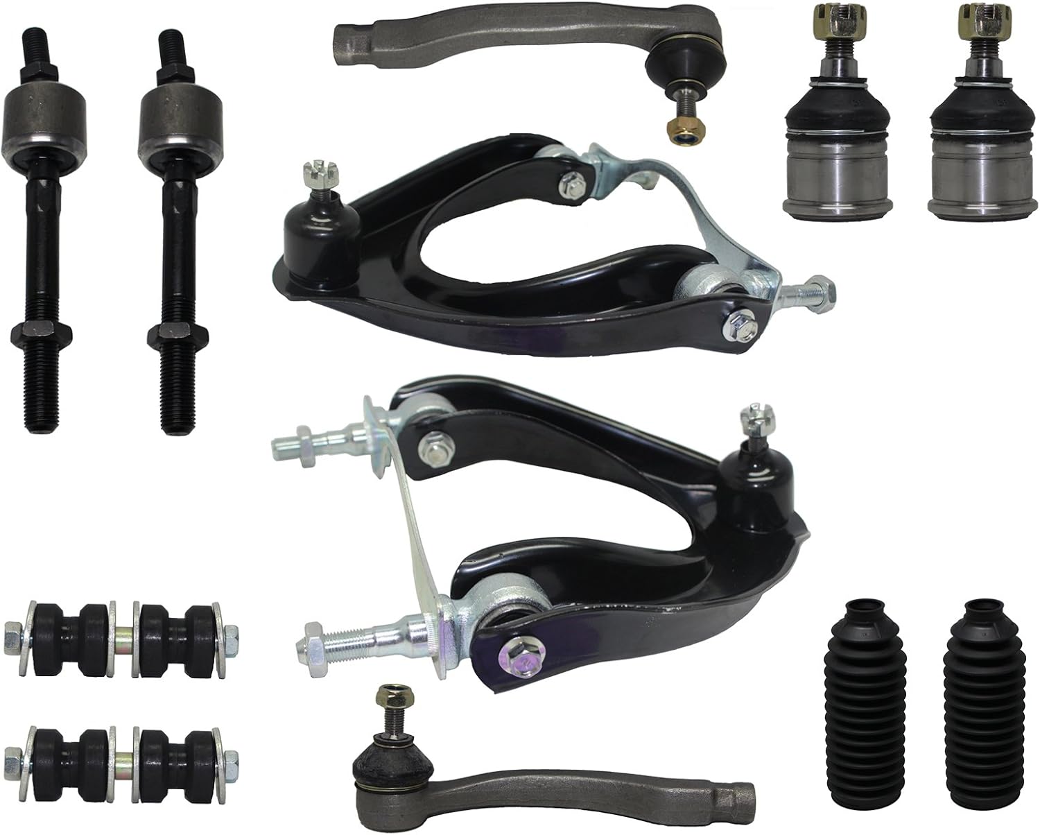 DLZ 12 Pcs Front Suspension KitUpper Control Arm Assembly Lower Ball