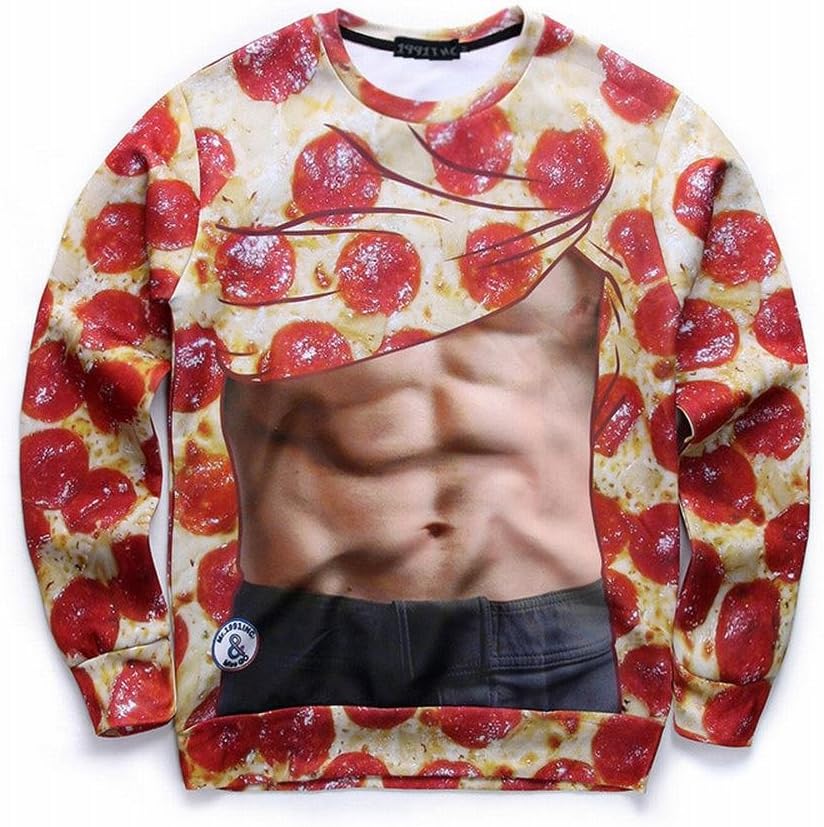 Ancia Men's Hip Hop 3D Print Emoji Graphic Galaxy Pullovers Sweatshirts