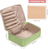 HCFGS Travel Makeup Bag with Brushes Holder and Detachable Pouch Blue view 6