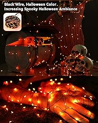 Brizled Orange Lights Halloween, 2 Pack 39.37ft 120