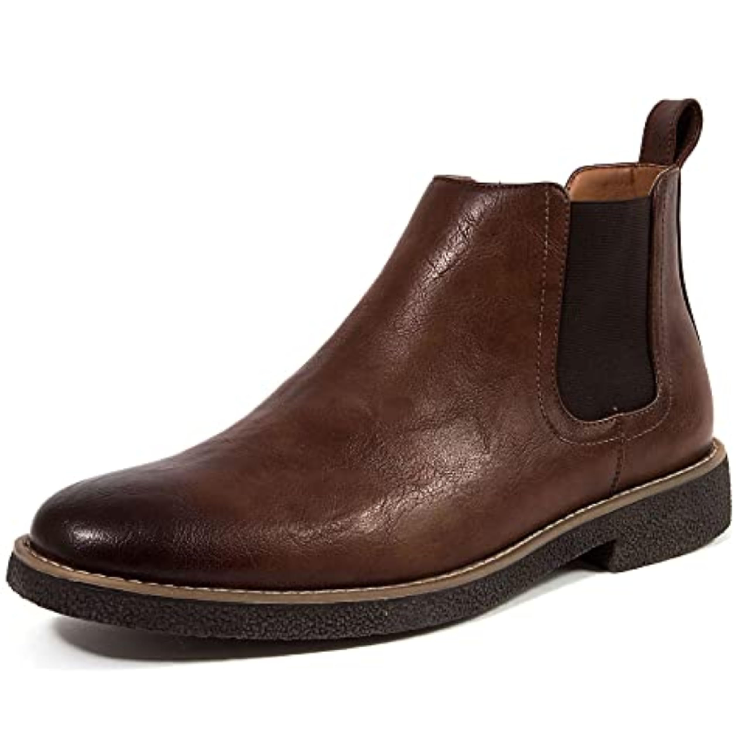 DEER STAGS Mens Brown Cushioned Mark Almond Toe Lace-Up Dress Chukka Boots M
