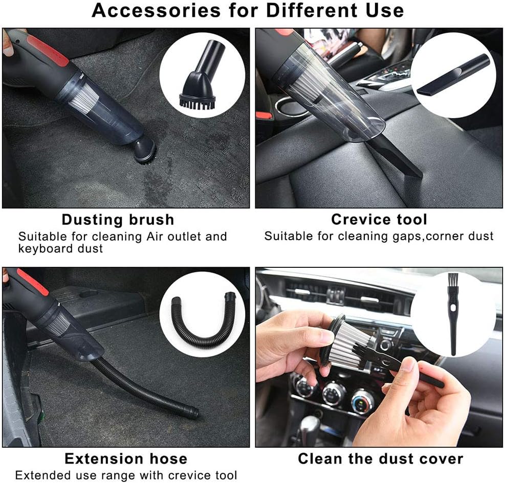 Aspirapolvere Portatile Potente Ricaricabile Ricarica Rapida USB URAQT  Aspirabriciole 12V 120W 4.5k PA Aspirabriciole Senza Fili Bbuono per  Casa/Auto/Ufficio Aspirapolvere Aspirapolvere per interni berjaya.edu.my