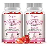 3000mg Liposomal Magnesium Threonate Gummies, Magnesium Glycinate Supplements, Liposomal Enhance 98% Absorption, Intestinal Tolerance, Muscle & Nervous System Support for Adults