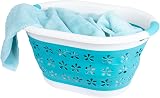LIVIVO 17L Collapsible Laundry Basket with Handles Turquoise view 2