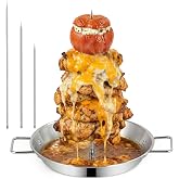 ZPUFAW Al Pastor Skewer for Grill with 3 Removable Spikes Stainless Steel Vertical Skewer Tool Shawarma Skewer Stand for Tacos Al Pastor