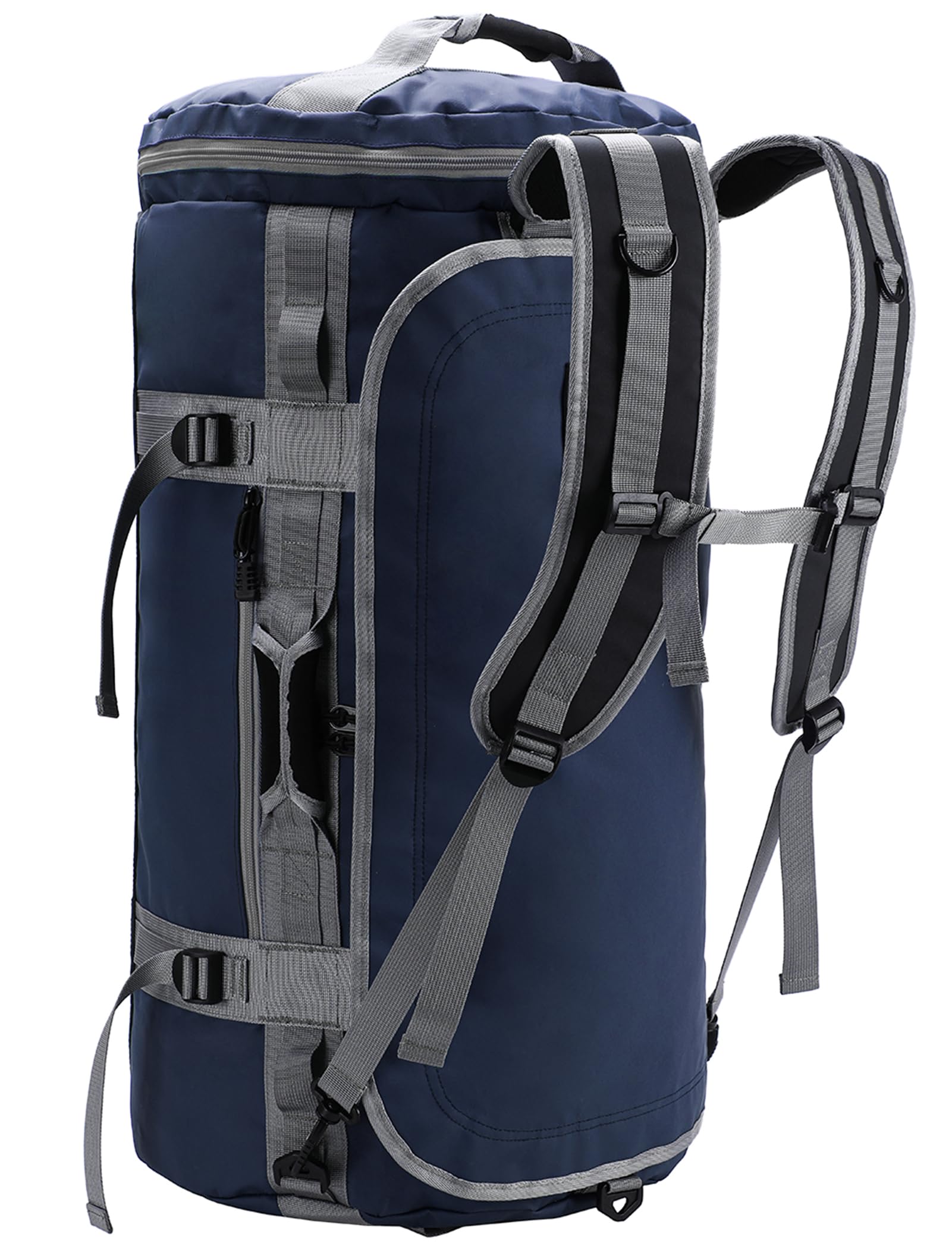Photo 1 of MIER Large Duffel Backpack Sports Gym Bag with Shoe Compartment, Heavy Duty and Water Resistant, Navy Blue, 45L