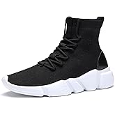 Santiro High Top Slip On Sneakers for Men Walking Tennis Shoes Lightweight Work Casual Gym Athletic Shoes