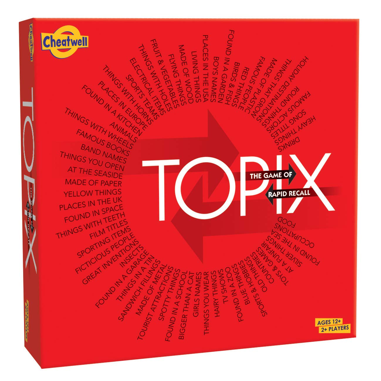 Cheatwell Games Topix - The Quiz Game Of Rapid Recall - Naming Game For The Whole Family - Ages 12 +