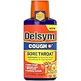 Delsym Adult Liquid, Cough Plus Sore Throat, Honey, 6 Fl Oz