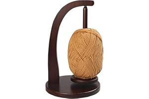 NOKIILS Yarn Spindle Dispenser for Crocheting, Wooden Yarn Ball Holder Stand Spinner, Yarn Dispenser for Knitting Rotating, Crochet Gift for Knitting Lovers (Walnut)