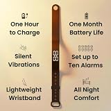 Morning Vibe Silent Vibrating Alarm Clock Band Midnight Black view 2