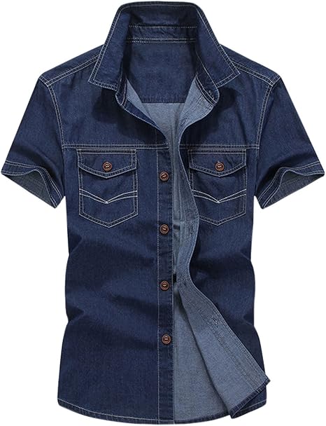 mens denim shirts amazon