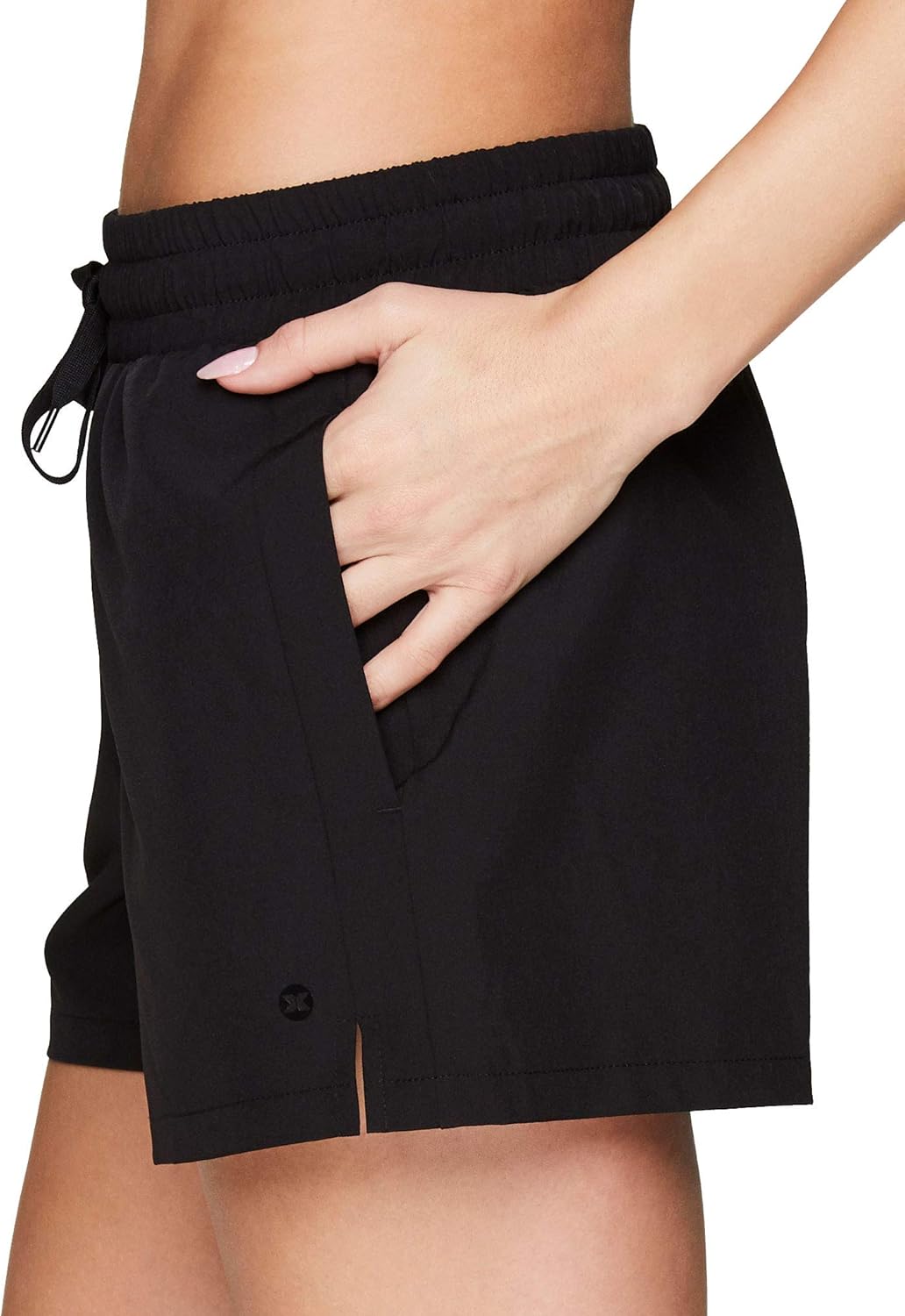 RBX Active Women's Relaxed Fit Breathable Ventilated Stretch Woven Athletic Walking Short with Pockets: Clothing