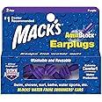 Mack's AquaBlock Swimming Earplugs, 2 Pair - Comfortable, Waterproof, Reusable Silicone Ear Plugs for Swimming, Snorkeling, S