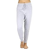 ToBeInStyle Women's Lightweight Cotton Blend Fleece Knit Drawstring Jogger Pants