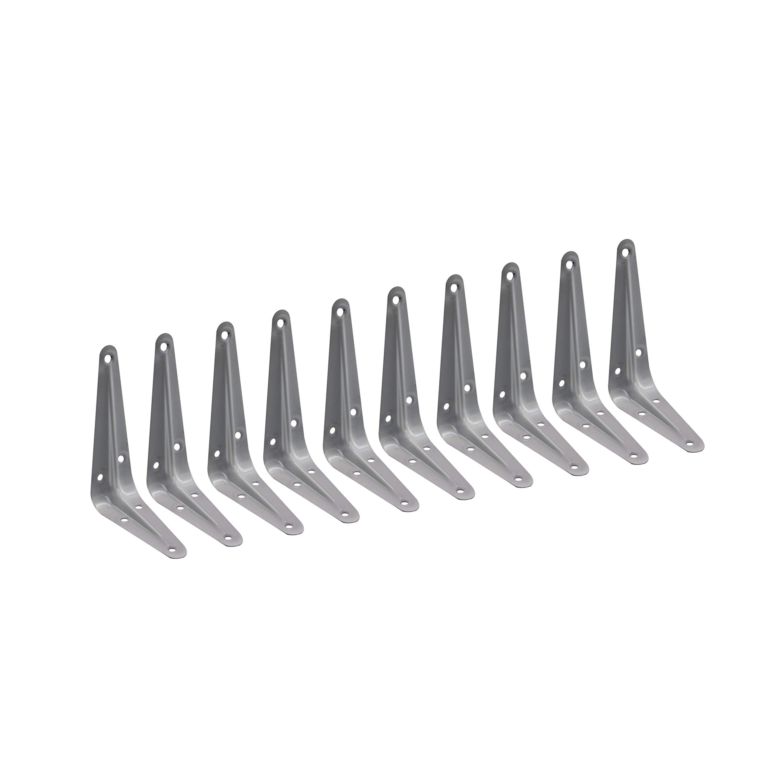 EAI 100x75mm / 4x3" Original London Pattern Shelf Bracket | Silver/Grey | Pack of 10