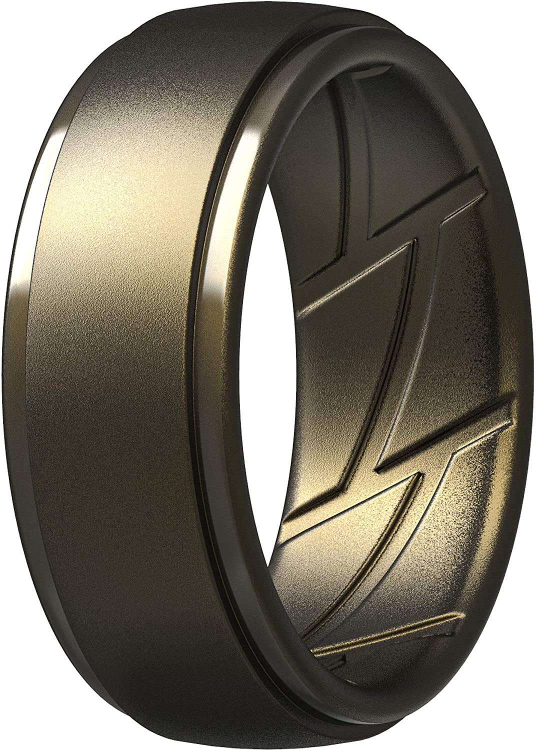 ThunderFit Men's Silicone Rings 10mm Wide 2.5mm