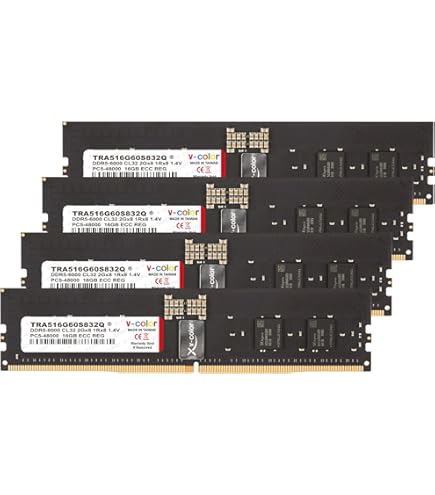 V-Color DDR5 256GB (64GBx4) 6000MHz CL32 Overclocking R-DIMM