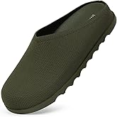 iiimmu Women Clogs Knit Slip On Mules Work Shoes with Arch Support Slippers Round Toe Slides Comfortable Flats