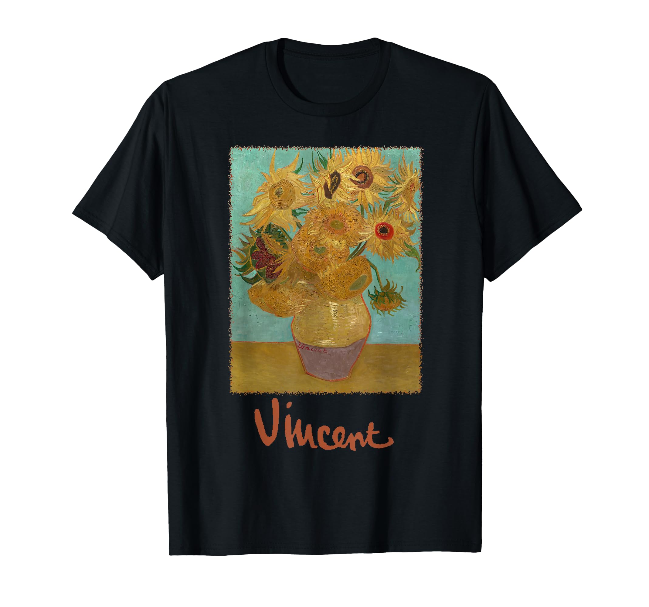 Vincent van Gogh 12 Sunflowers Vase T-Shirt