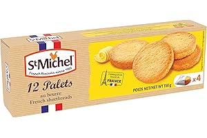 St Michel Butter Palets, French Shortbread Cookies, Short Bread Sugar Biscuits, 150g