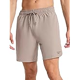 Reebok Mens Turbo 2.0 7” Short, Standard Fit, Lightweight Stretch Poly Fabric