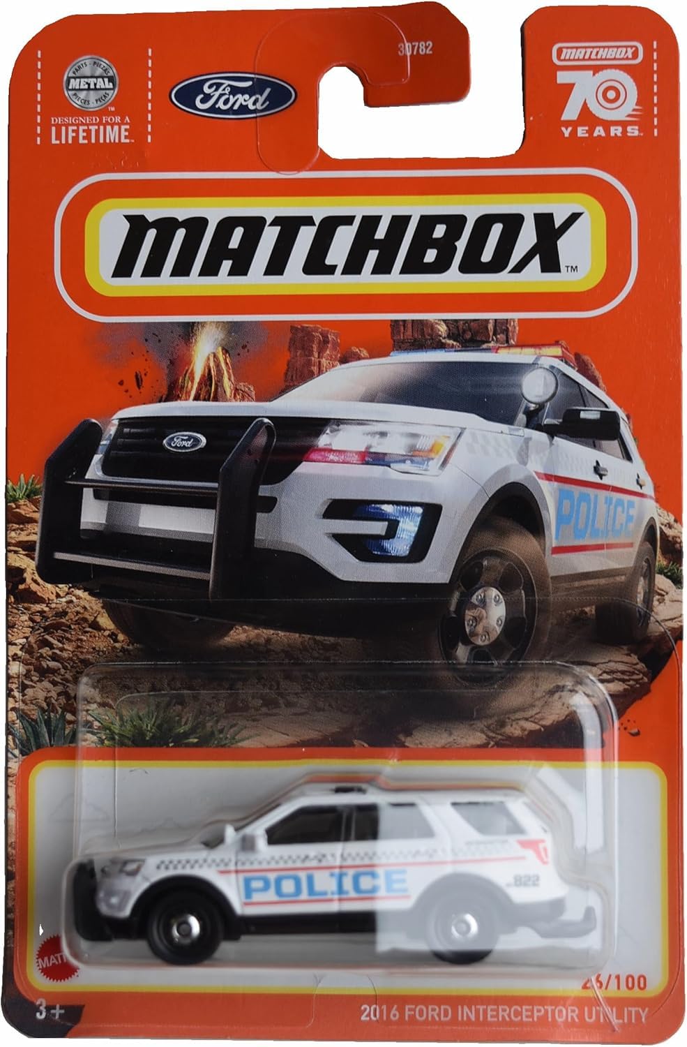 Matchbox 2016 Ford Interceptor Utility, White 26/100 [Police]