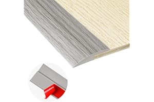 MYFAMIREA 20Ft Carpet Floor Transition Strip, Self Adhesive Floor Edging Trim Strip, PVC Threshold Cover for Doorway, Floor Divider Strip Suitable for Threshold Height Less Than 5 mm - Gray Forest
