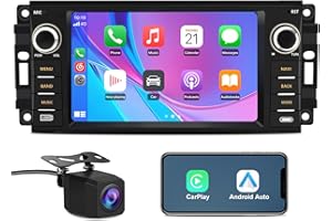 Android 13 Car Radio Stereo for Jeep Wrangler JK Dodge RAM Avenger Challenger Chrysler, 7 Inch Touch Screen with Wireless Car