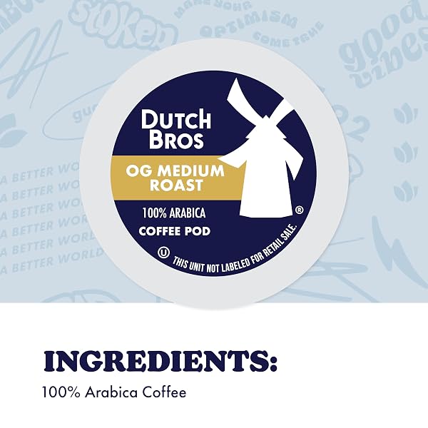 DUTCH BROS® OG MEDIUM ROAST, 32 COUNT, MEDIUM ROAST, SINGLE SERVE COFFEE PODS FOR KEURIG K-CUP BREWERS