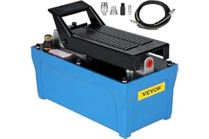 VEVOR Air Hydraulic Pump 10000 PSI Air Over Hydraulic Pump 0.42 Gal Reservoir Air Treadle Foot Actuated Hydraulic Pump 3/8" N