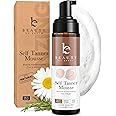 Self Tanner Mousse - Made with Natural & Organic Ingredients, Fair to Medium Sunless Self Tanning Mousse for Pale Skin, Non T