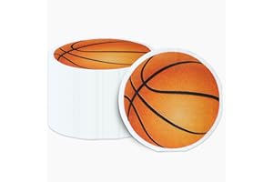 HEGBOLKE 100Pcs Basketball Napkins Basketball Shaped Paper Napkins Basketball Party Favors for Sport Party Baby Shower Birthday Party Basketball Themed Party Supplies