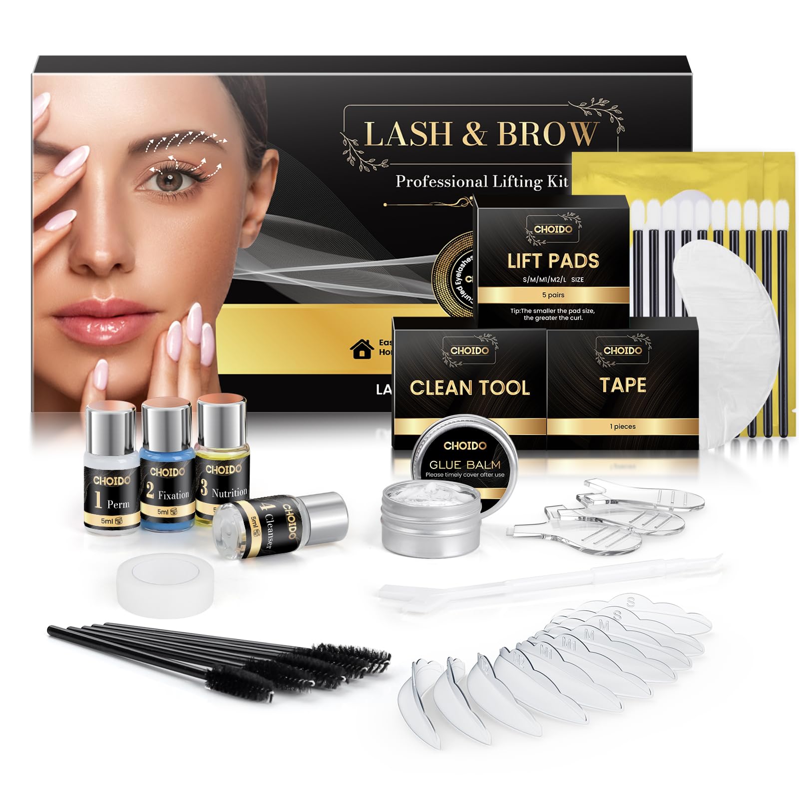 Photo 1 of Lash Lift Kit - Eyebrow Lamination Kit, Eyelash Perm Kit, Professional Eyelash Curling Lash Extension & Eyebrow Lift 2 in 1 Kit, Eyelash Lift Kit Easy to Use at Home Diy & Salon, Lasts For 6-8 Weeks
