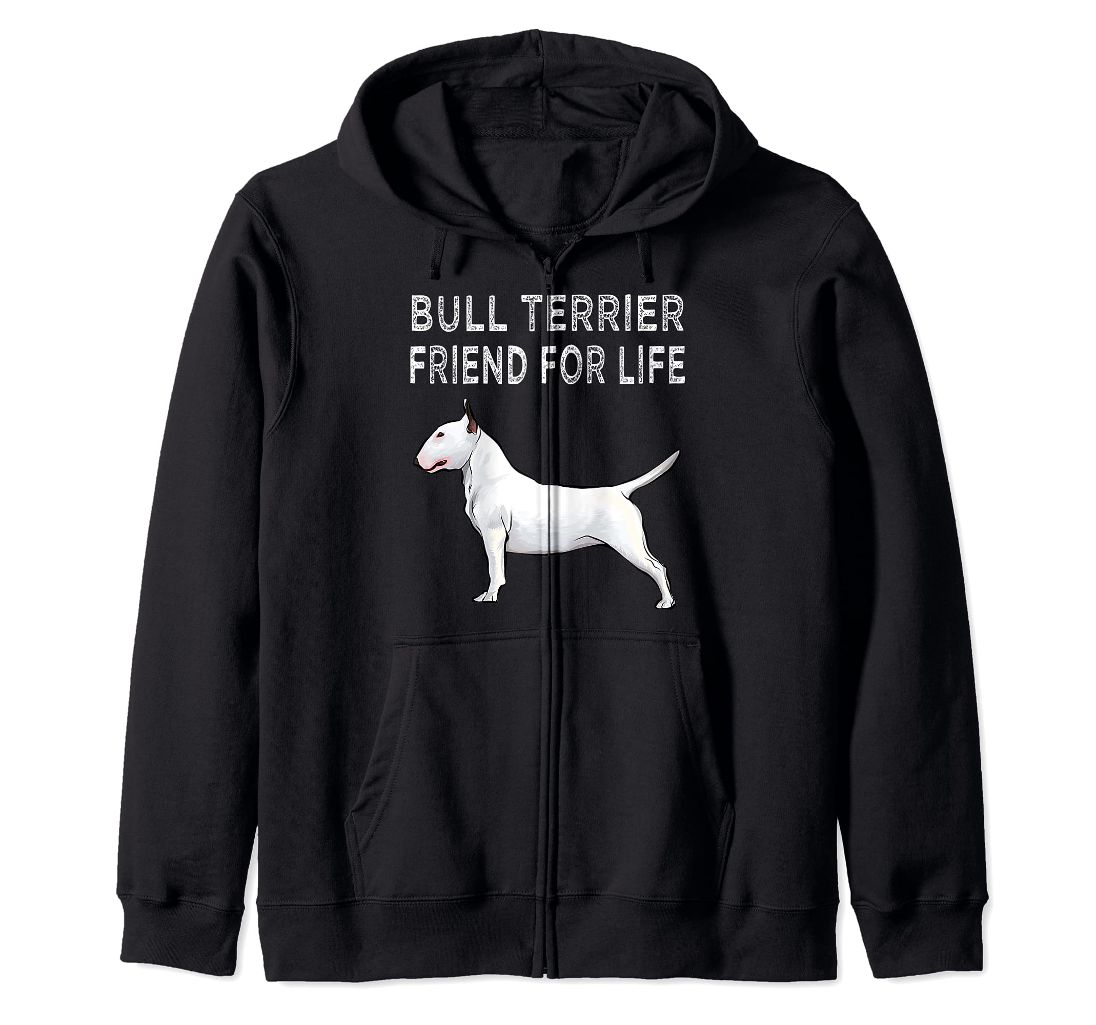 Bull Terrier Friend For Life Dog Friendship Zip Hoodie