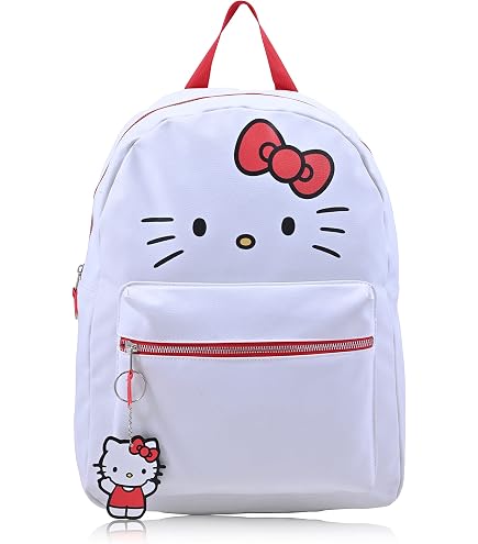 AI ACCESSORY INNOVATIONS Sanrio Hello Kitty Signature Bow Face and 3D Ear Design Faux Leather Mini Backpack 11