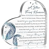 Bereavement Acrylic Sign Gifts for Women, Sympathy Gifts for Loss of Loved One Remembrance Decor, A Letter from Heaven Memorial Table Decor Gifts