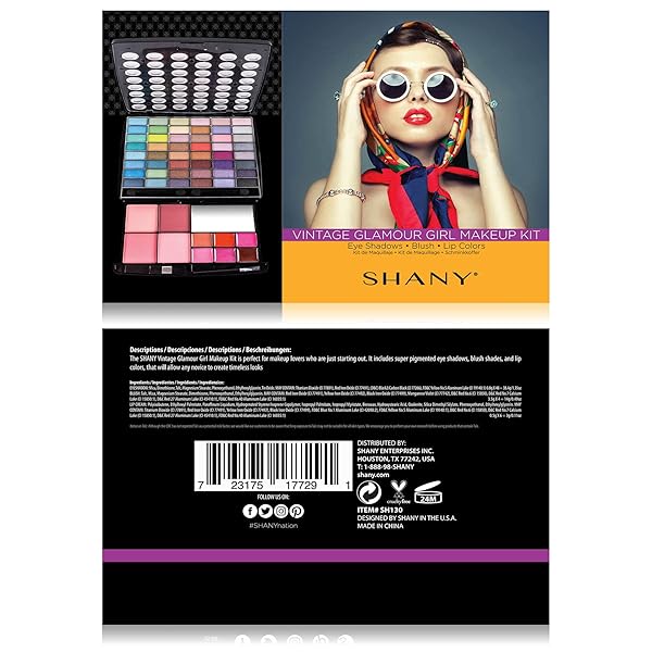 SHANY GLAMOUR GIRL MAKEUP KIT EYESHADOW BEAUTY PALETTE WITH EYE SHADOWS, BLUSHES, LIPSTICK LIP-GLOSS, MAKE UP MIRROR, COSMETICS APPLICATORS, PREMIUM GIFT PACKAGING – GLAMOUR