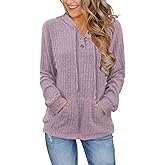 JomeDesign Womens Sweaters Fall Long Sleeve Hoodie Laides Sweatshirts Loose Casual Fashion Clothes S-2XL