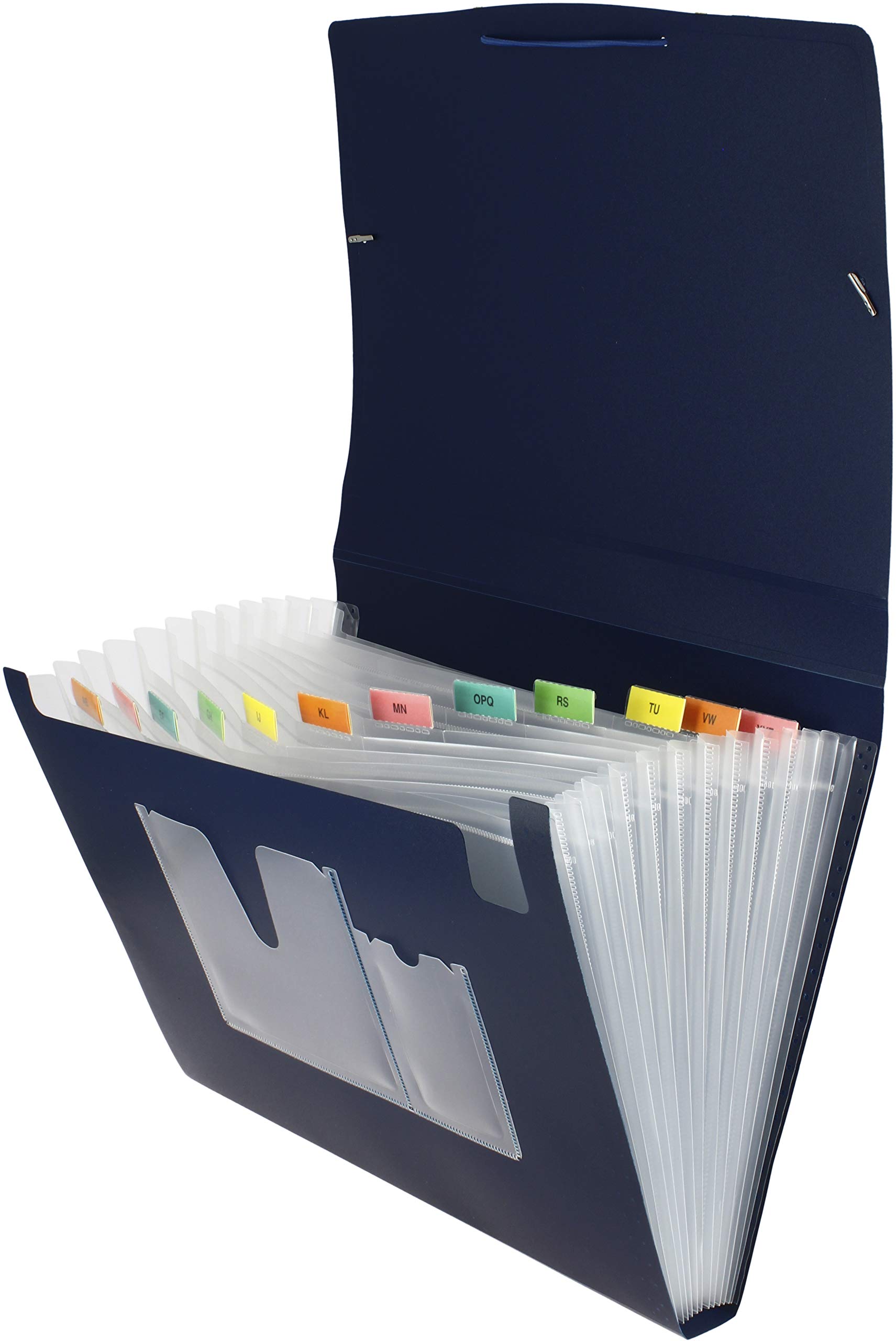 Grafoplás 2960730 Series Xs File Bellows with Rubbers, Green, Folio