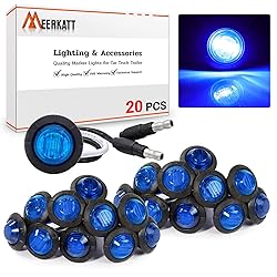 Meerkatt 20 Pcs 3/4 Inch Miniature Round Blue 3 LED