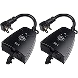 Outdoor Smart WiFi Plug, HBN Heavy Duty Wi-Fi Timer with Two Grounded Outlet, Wireless Remote Control by App Compatible with 